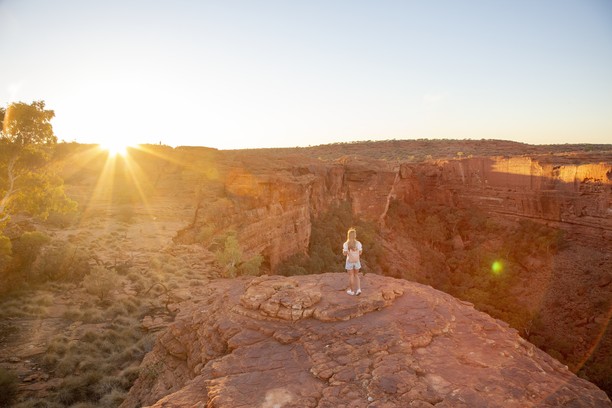 Sonnenuntergang am Kings Canyon Rim Walk, Northern Territory