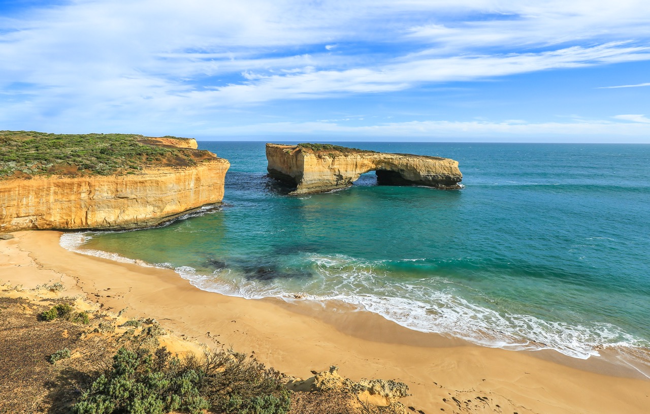 Felsenbogen London Arch im Wasser, Great Ocean Road, Victoria