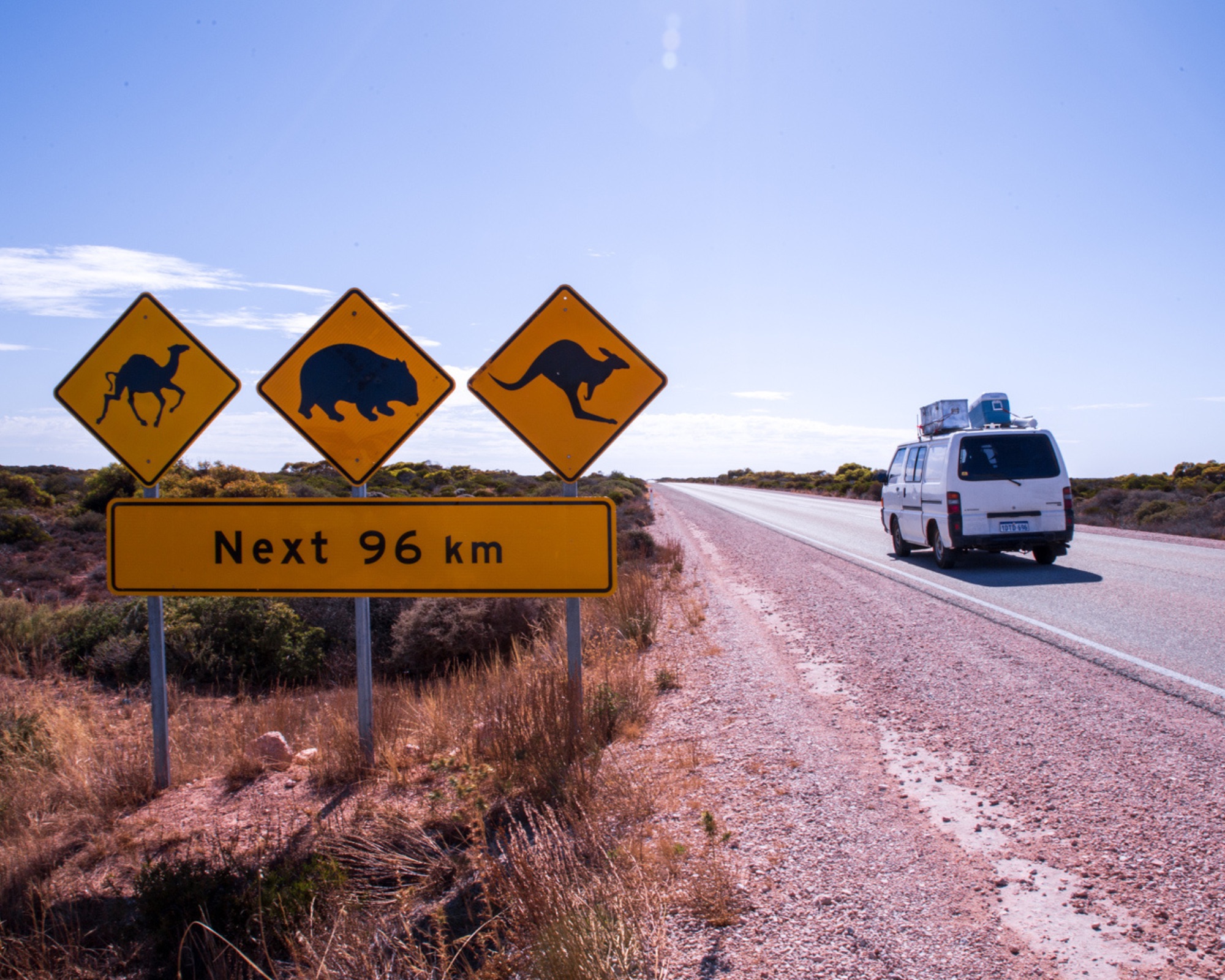 Typisches Strassenschild in Australien